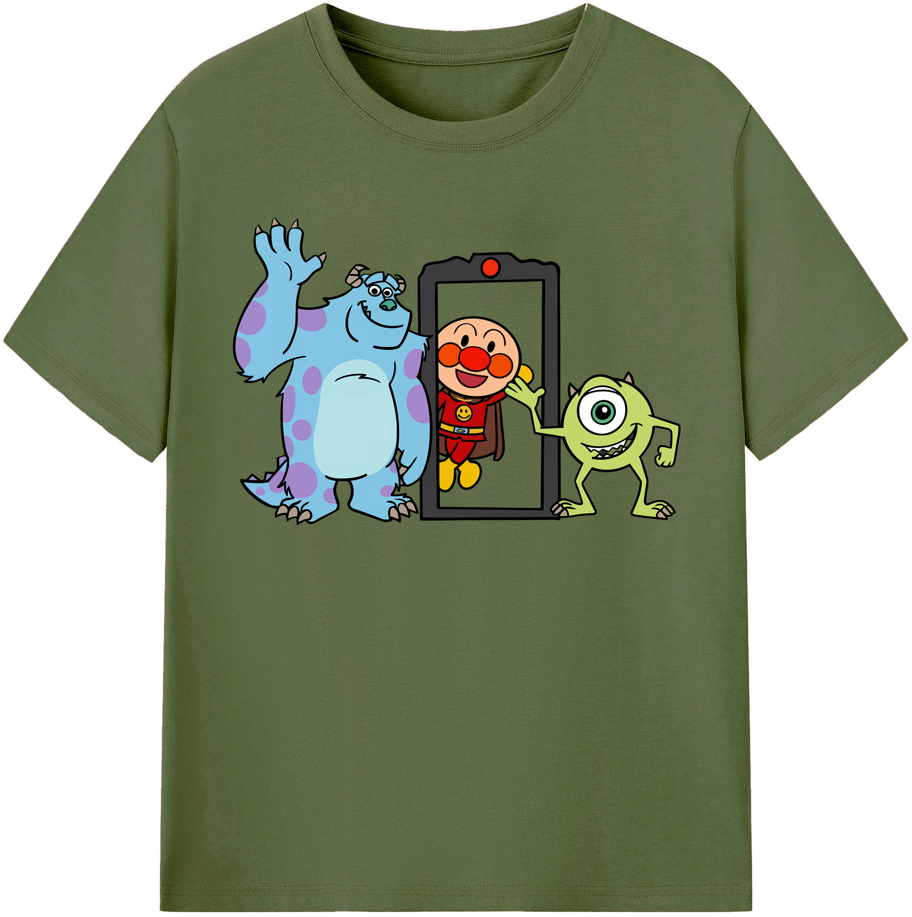 （画像用） アンパンマン Anpanman 綿100％半袖Tシャツ（フロントプリント）